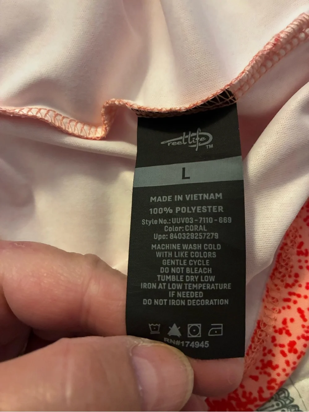 Women's Long Sleeve Performance Tee - Coral Pink - Picture 8 of 11